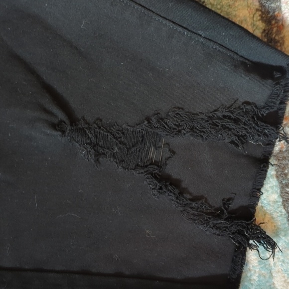 Wild fable high rise bike shorts denim black distressed Size 16 Bermuda - Picture 2 of 10